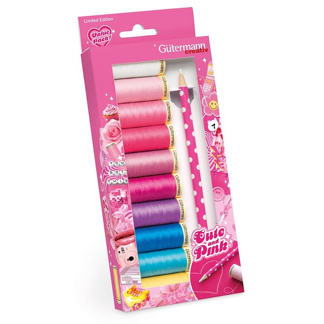 Hovedbilde Gütermann Trådsett Cute and Pink Sew-All 100m 10+Blyant 734589