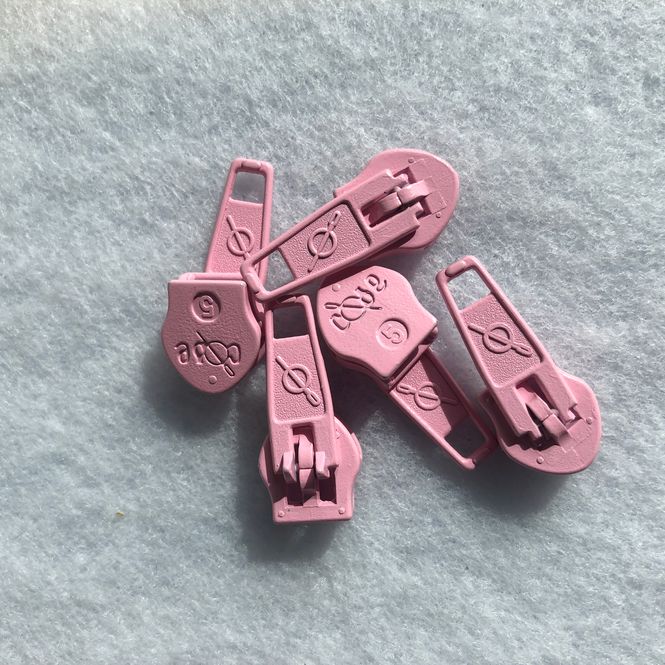 Hovedbilde (4G10) Glidere 6mm - lys rosa 5 pack