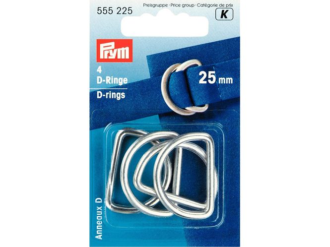 Hovedbilde Prym D-ring 25mm 4stk  Sølv 555225