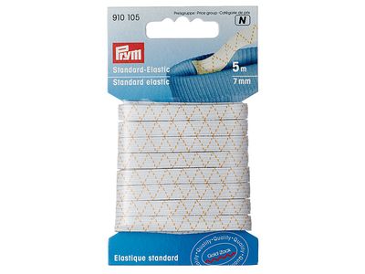 Prym Standard Elastikk 7mm x 5m hvit 910105