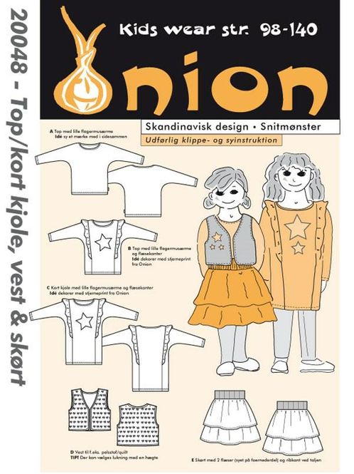 Hovedbilde ONION KIDS TOPP/KORT KJOLE, VEST & SKJØRT 20048