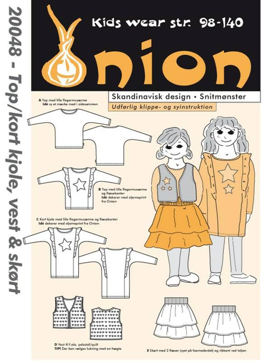 ONION KIDS TOPP/KORT KJOLE, VEST & SKJØRT 20048