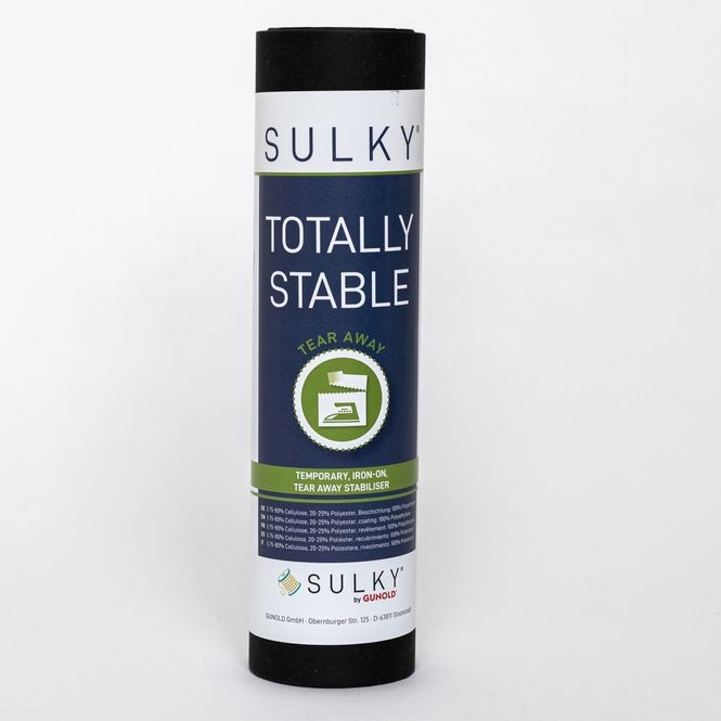 Hovedbilde Sulky Totally Stable SORT påstrykbar rivevlies 25cm x 10 meter