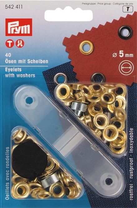 Hovedbilde Prym Maljer, 5mm, 40stk, gull 542411