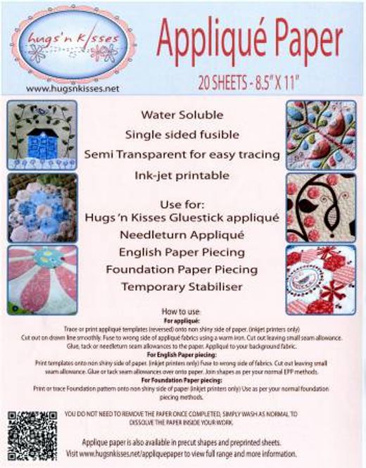 Hovedbilde Hugs & Kisses Applique Paper, 20stk 8,5
