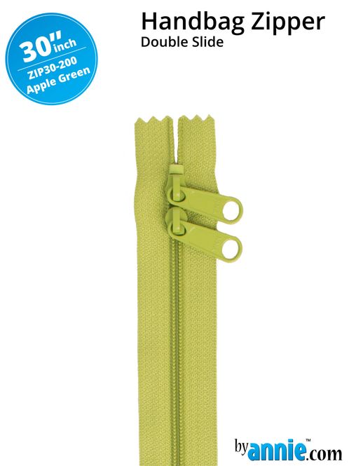 Hovedbilde By Annie Handbag Zipper APPLE GREEN double slide,30