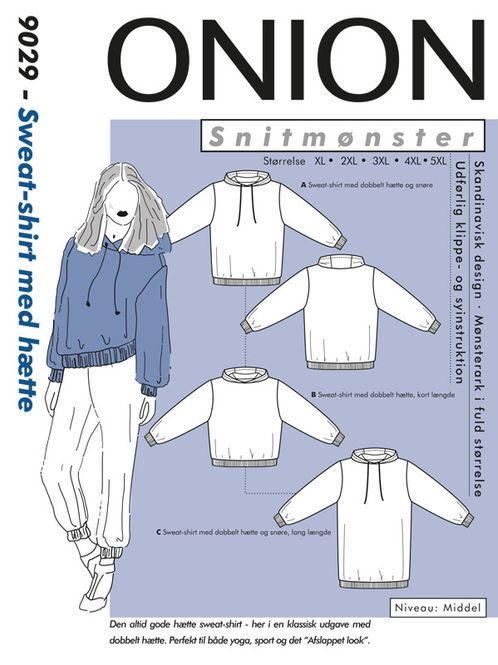 Hovedbilde ONION PLUS, SWEAT-SHIRT MED HETTE 9029