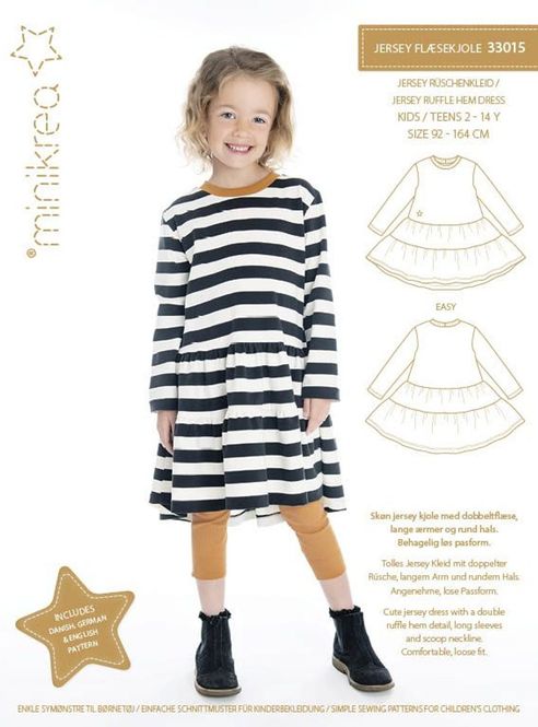 Hovedbilde Minikrea Jersey kappekjole 92-164 33015