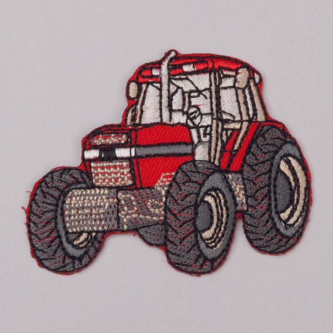 Hovedbilde Rød traktor strykemerke 6.5x5cm