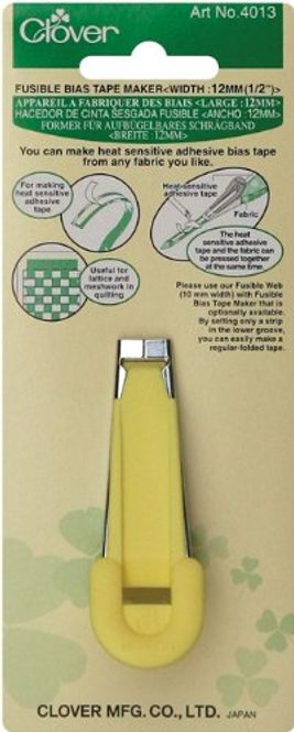 Hovedbilde Clover Fusible bias tape maker - 12 mm art 4013 gul u/bøyle