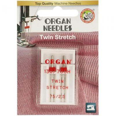 Nåler Organ Tvilling Stretch 2,5mm 75 2 stk