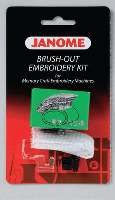 (4F10) Janome Brush out kit for broderimaskin / Brush-Out Embroi