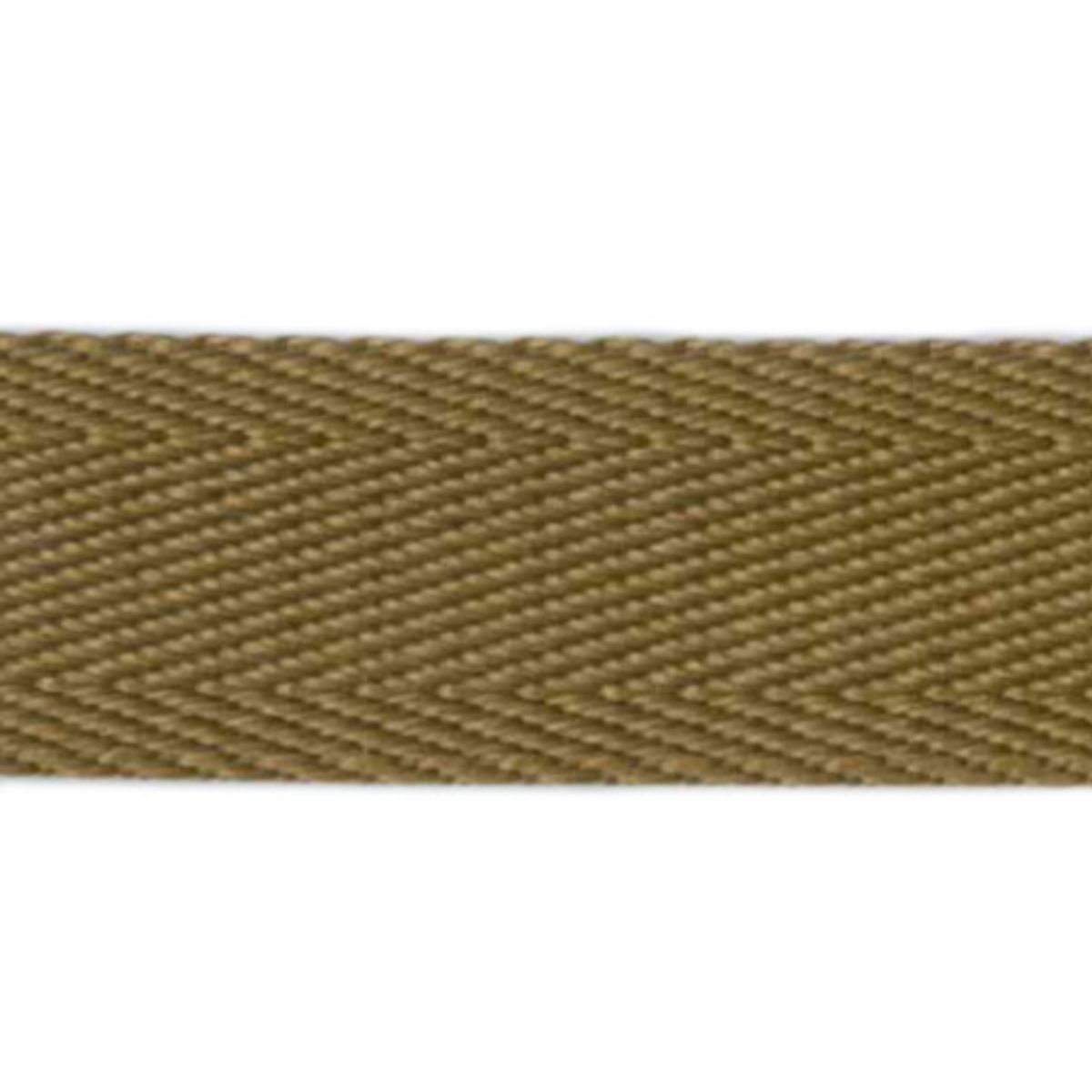 Veskebånd, Herringbone, 38mm Mørk karry