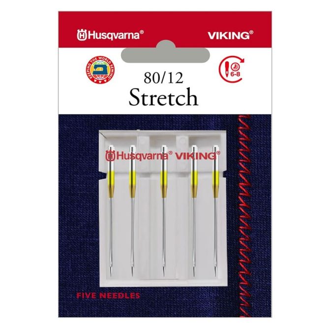 Hovedbilde Husqvarna Nåler stretch 80/124 5 pakk (2E9)
