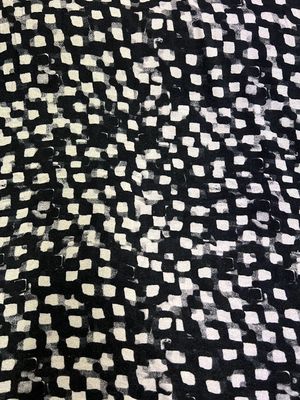 Viskosejersey svart med hvitt mønster