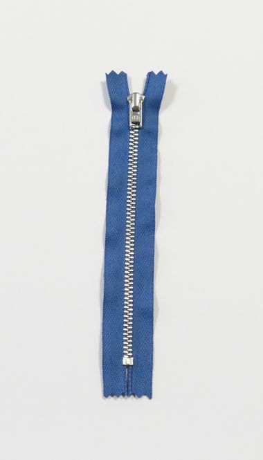 Hovedbilde Blå - 4mm fast metall glidelås 6cm