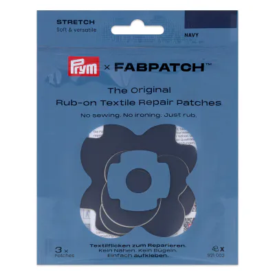Prym x FabPatch Reparasjonslapp STRETCH - Marine - 3stk