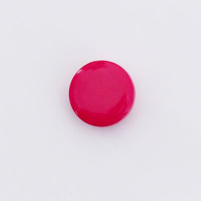 Flat knapp m/kanal mørk rosa 12.5mm