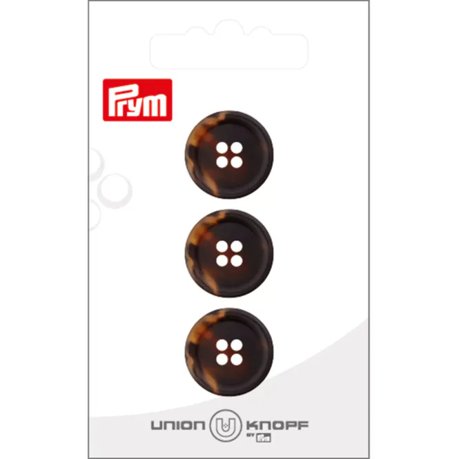 Hovedbilde Prym Knapper 451992 - 4-hull 18mm 22 Mørk brun - 3stk