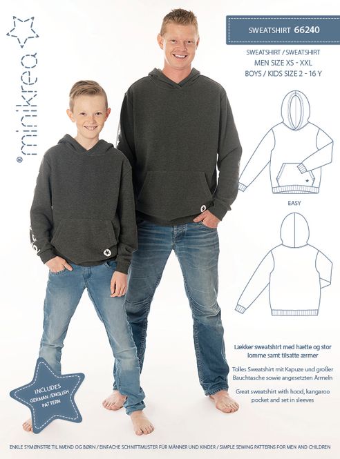 Hovedbilde Minikrea Sweatshirt herre xs-xxl/barn 2-16år 66240
