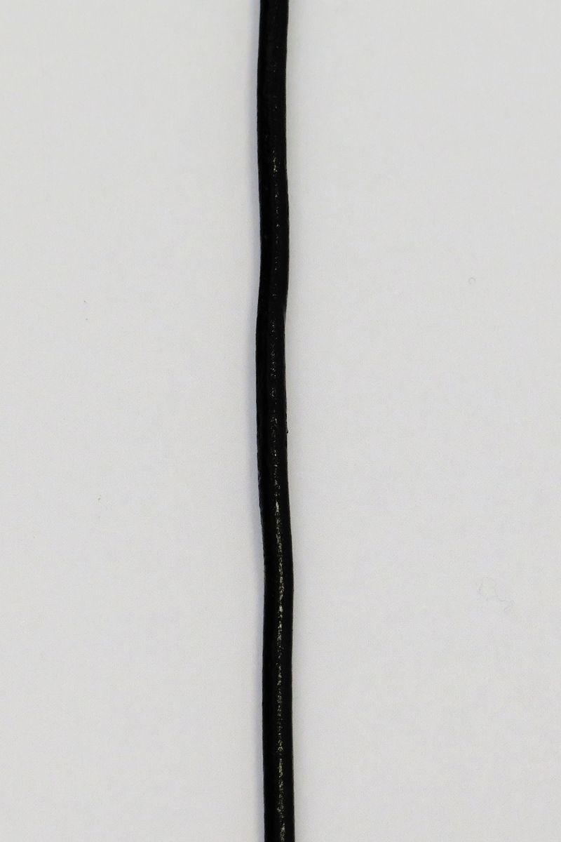 Lærsnor 1,5 mm Sort