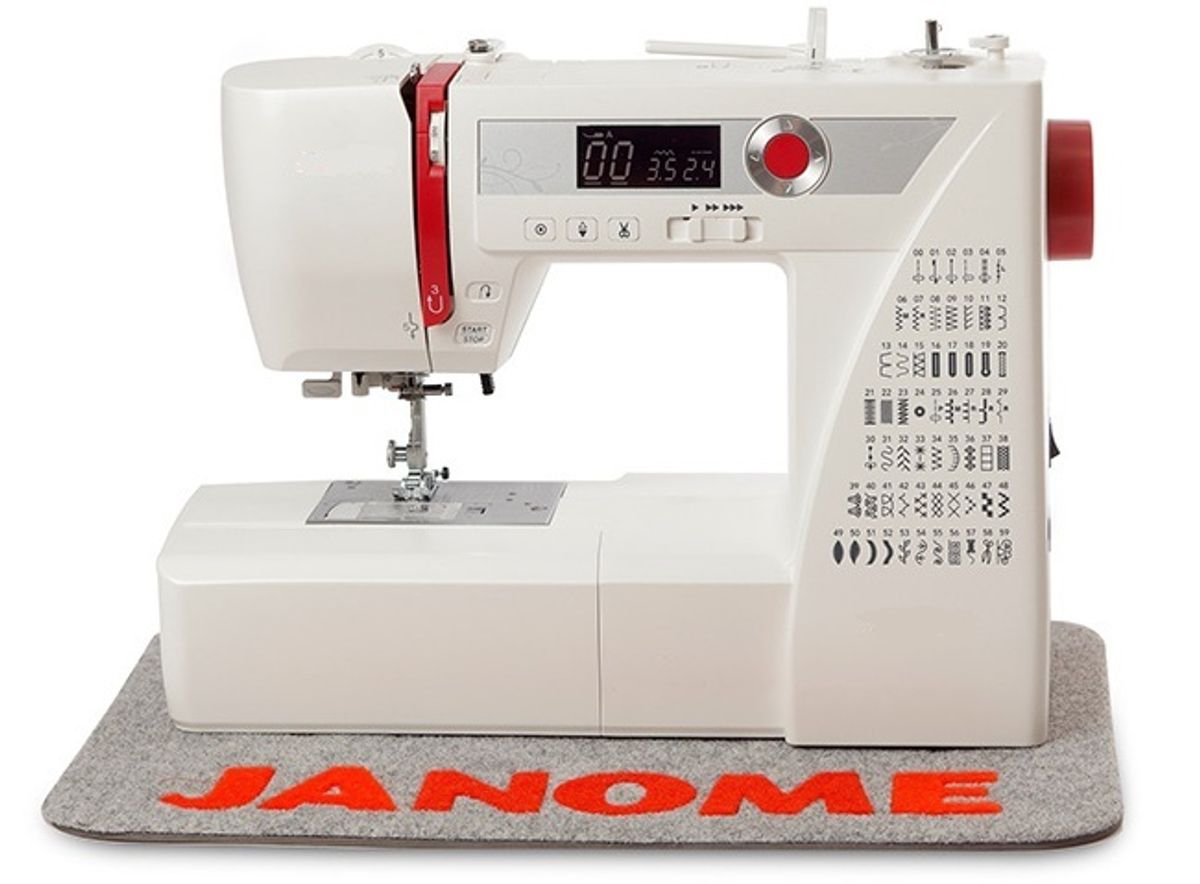 Janome matte GRÅ med logo 32x44cm