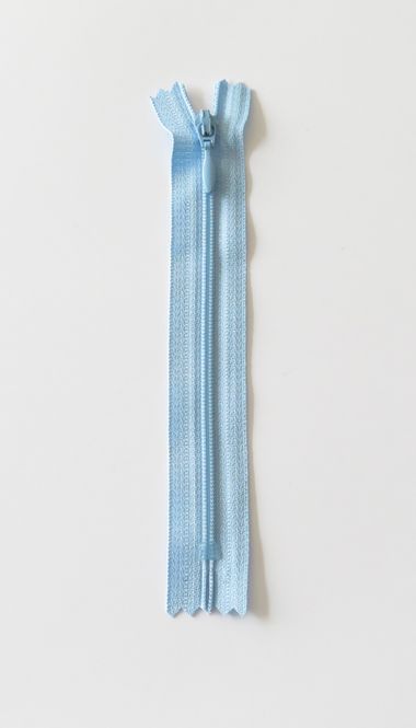  Lys blå - 4mm fast spiral glidelås 40cm