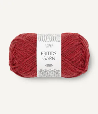 4236 Fritidsgarn Rød melert