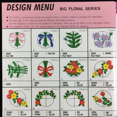 Janome Memory Card 11 - Big Floral Series (2B0)