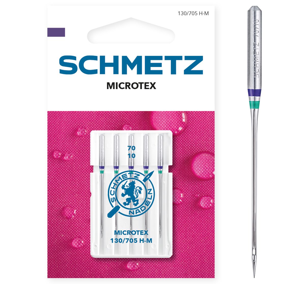 (23F18) Nåler Microtex 130/705 HM 70/10 5-pakk SCHMETZ