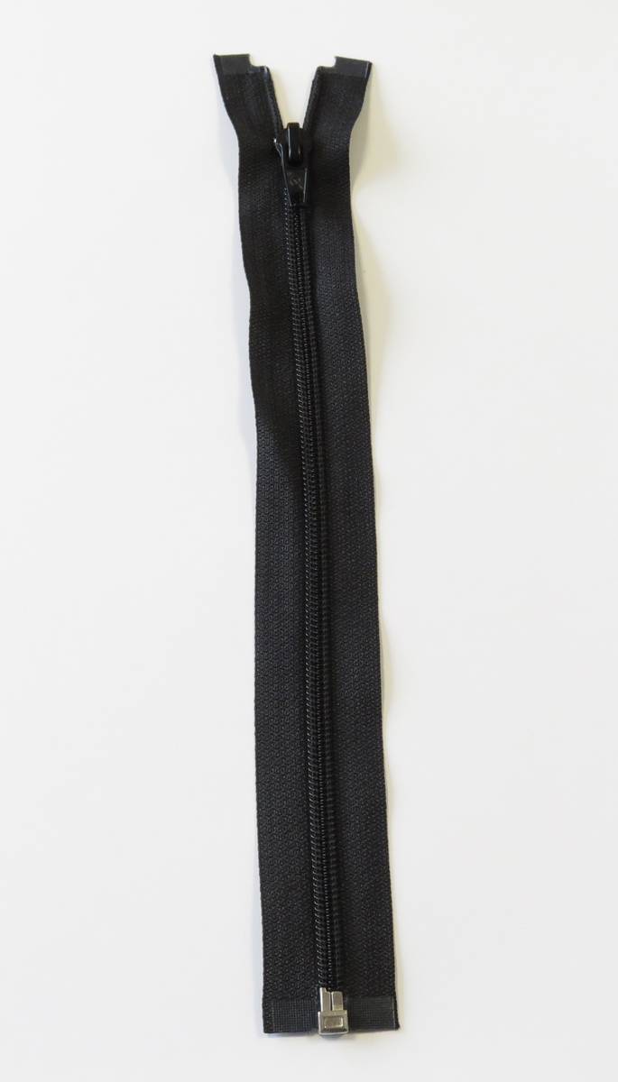 Svart - 6mm spiral delbar glidelås 45cm