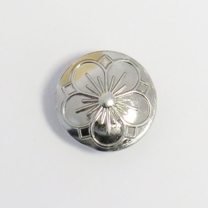 Hovedbilde Knapp metall m blomst, 15mm