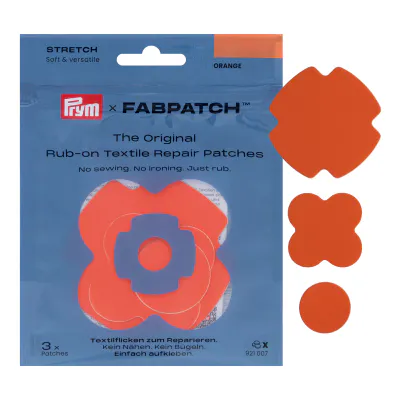 Prym x FabPatch Reparasjonslapp STRETCH - Oransje - 3stk