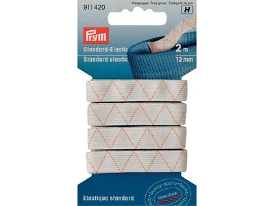Prym Elastisk strikk 12mmx2m - hvit 911420