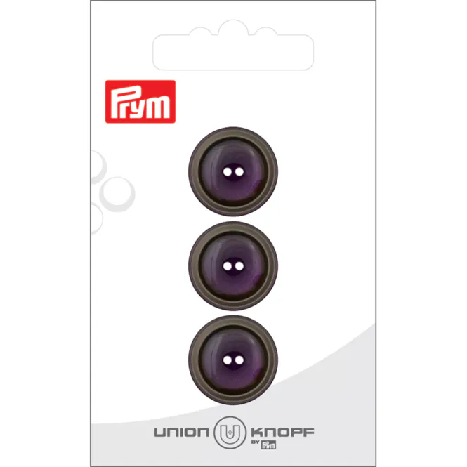 Hovedbilde Prym Knapper 453252 - 2-hull 18mm 62 Lilla - 3stk
