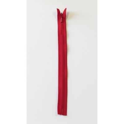Rød - 4mm Usynlig fast glidelås 60cm